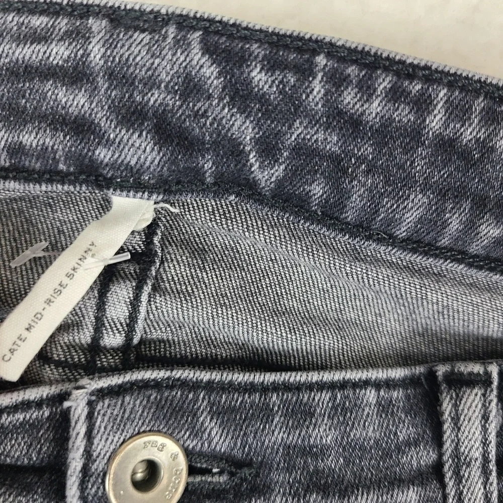 Rag & Bone Jeans Womens 31x30 Black Opal Cate Mid Rise Skinny Medium Wash Denim